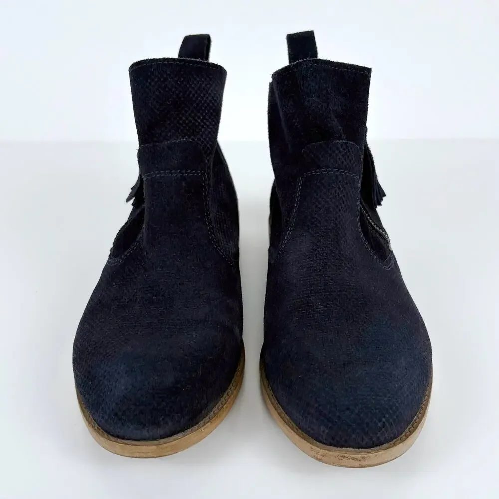 Tamaris Cigarra Suede Leather Ankle Boots in Blue Size 39